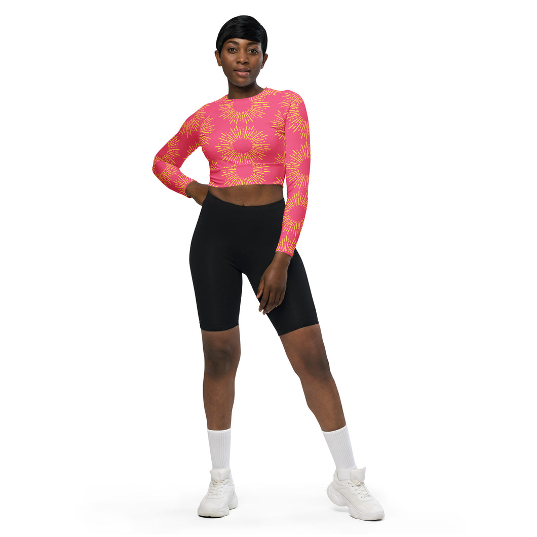 Izalco Recycled long-sleeve crop top